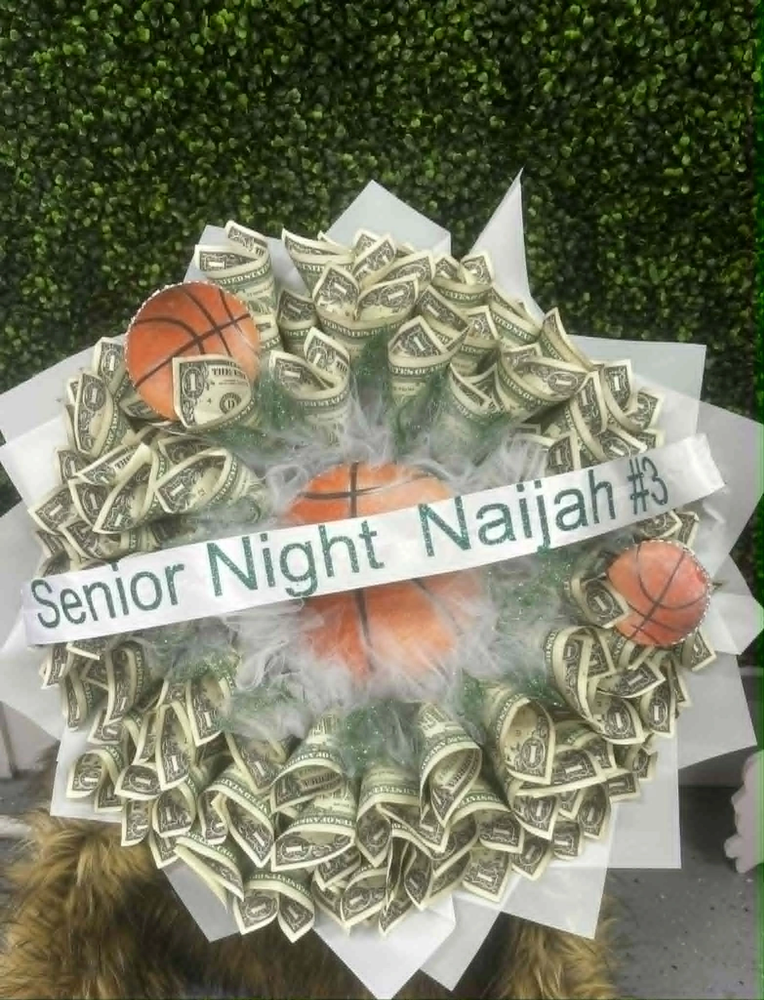 Basketball money bouquet